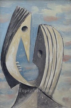 last kiss romeo juliet Painting - The Kiss 1929 Cubism Pablo Picasso